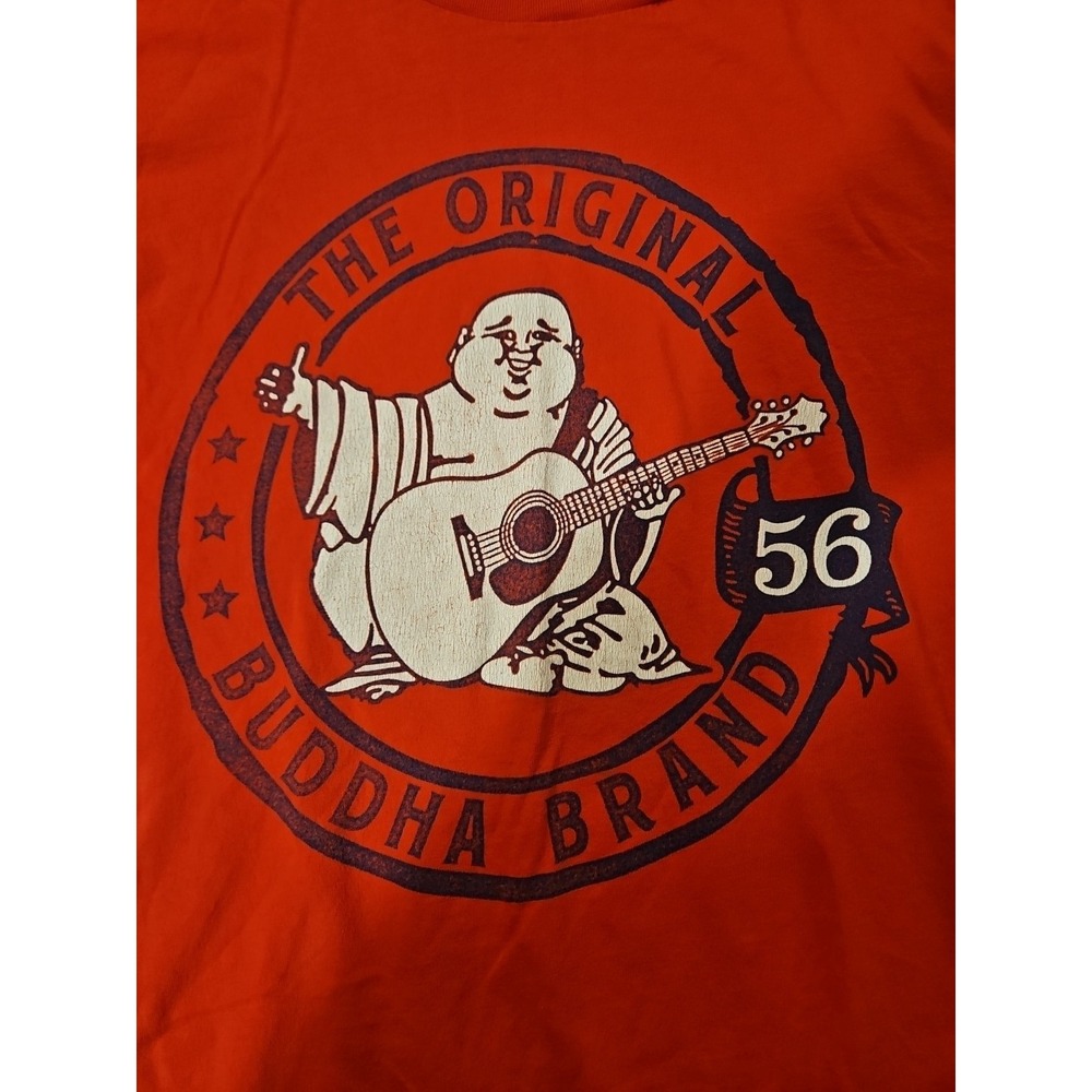 True Religion Short Sleeve T-Shirt Buddha Logo Graphic Red Men's Size M (1511 - Picture 2 of 8